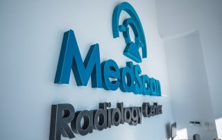 Comfortable waiting room for patients at Medscan in Paphos